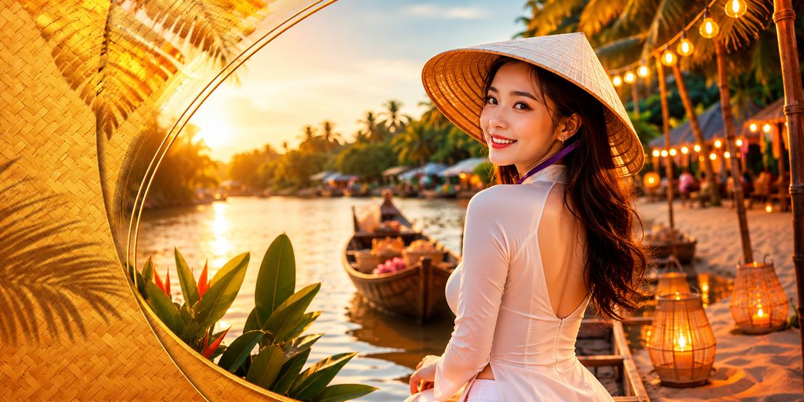 Hình ảnh nón lá vùng đồng bằng sông Cửu Long gợi lên không gian người dùng nông thôn đọc phân tích kèo trực tuyến